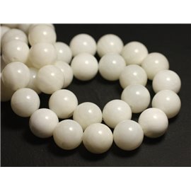 20pc - Perlas de nácar blanco semitransparentes Bolas de 6 mm 4558550032652