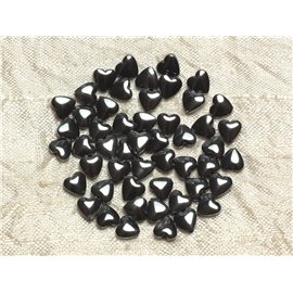 20pc - Cuentas de piedra - Corazones de hematita 6 mm 4558550034236