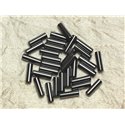 20pc - Perles de Pierre - Hématite Colonnes Tubes 13x4mm   4558550034267