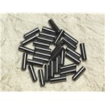 20pc - Perles de Pierre - Hématite Colonnes Tubes 13x4mm   4558550034267