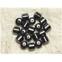 Sac 10pc - Perles de Pierre - Hématite Tonneaux 10mm  4558550034977