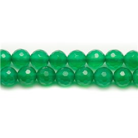 10st - Stenen kralen - Groene Onyx Facetballen 8mm 4558550035103