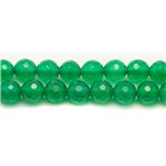 10pc - Perles de Pierre - Onyx Vert Boules Facettées 8mm   4558550035103