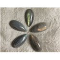 Cabochon de Pierre - Labradorite - Goutte 25 x 12 mm  4558550035400