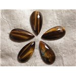 Cabochon de Pierre - Oeil de Tigre - Goutte 40 x 20 mm  4558550035608