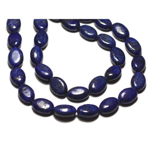 4pc - Perles de Pierre - Lapis Lazuli Ovales 12x8mm - 4558550035813 