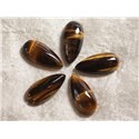 Cabochon de Pierre - Oeil de Tigre - Goutte 25 x 12 mm  4558550035981