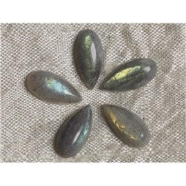 Steen Cabochon - Labradoriet - Druppel 15 x 7 mm 4558550036070