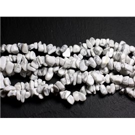 130pc approx - Stone Pearls - Howlite Rocailles Chips 5-10mm - 4558550036308 