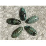 1pc - Cabochon de Pierre - Turquoise d'Afrique Goutte 14x7mm - 4558550036384 