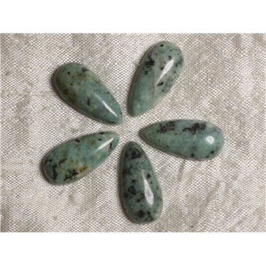 Cabochon de Pierre - Turquoise d'Afrique - Goutte 25 x 12 mm  4558550036513