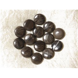 Perlas de jaspe de café grandes - Palet 15 mm - Bolsa de 4 piezas 4558550036797