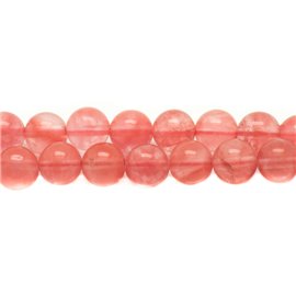 2pc - Perles Pierre - Quartz Cerise Boules 16mm Rose Corail Peche - 4558550037084