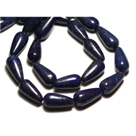 Faden 39cm ca. 20 Stück - Steinperlen - Lapislazuli Tropfen 20x10mm 