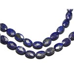 Fil 39cm 32pc env - Perles de Pierre - Lapis Lazuli Ovales Facettés 14x10mm 