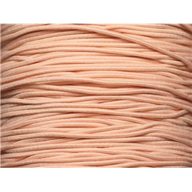 Spule ca. 100 Meter - Elastic Fabric Cord Thread 1mm Hellpastellfarbenes Lachsrosa 