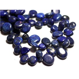 Faden ca. 39cm - Steinperlen - Lapislazuli-Chips 8-14mm 