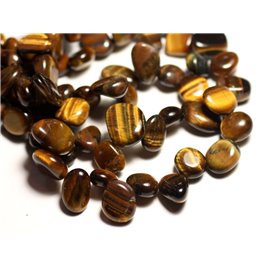 Faden 39cm ca. 50 Stück - Steinperlen - Tiger Eye Chips 8-14mm 