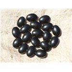 Fil 39cm 25pc env - Perles de Pierre - Hématite Ovales 14x10mm 