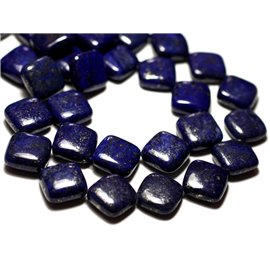 Gewinde ca. 39cm 24pc - Steinperlen - Lapislazuli Diamanten 16mm 