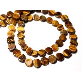 Faden ca. 35 cm - Steinperlen - Tiger Eye Palets 6-7 mm - 8741140012813 