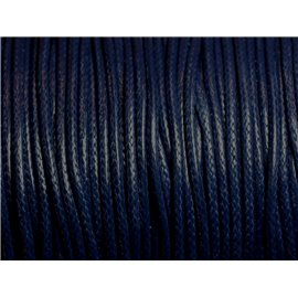 90 meter klos - 2 mm gecoate gewaxt katoenen koordgaren Midnight Navy Blue 