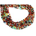 Fil 39cm 192pc env - Perles de Pierre - Agate Multicolore Boules 2mm 