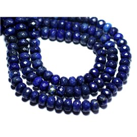 Gewinde ca. 39cm 71pc - Steinperlen - Lapislazuli Facettierte Rondellen 8x5mm 