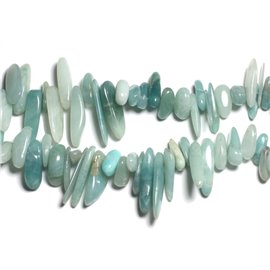 Faden ca. 39cm - Steinperlen - Amazonite Rocailles Chips Sticks 10-25mm