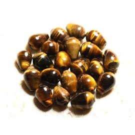 Faden ca. 39cm 27pc - Steinperlen - Tiger Eye Drops 14x10mm 