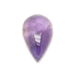 N18 - Cabochon in pietra - Goccia di ametista 37x21 mm - 8741140005860 