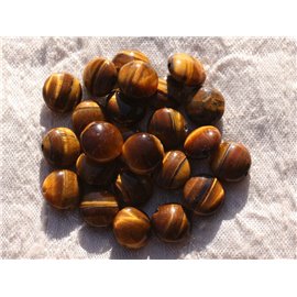 Gewinde ca. 39cm 37pc - Steinperlen - Tiger Eye Palets 10mm 