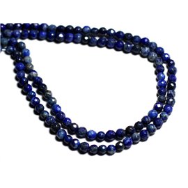 Rijg 39cm circa 96st - Stenen kralen - Lapis Lazuli Facetballen 4 mm 