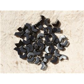 Hilo 39cm 110pc aprox - Cuentas de Piedra - Hematites Letra V Triángulo 8x3mm 