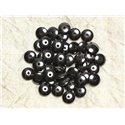 Fil 39cm 110pc env - Perles de Pierre - Hématite Rondelles 8x3mm 