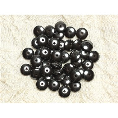 Fil 39cm 110pc env - Perles de Pierre - Hématite Rondelles 8x3mm 