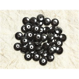 Fil 39cm 110pc env - Perles de Pierre - Hématite Rondelles 8x3mm 