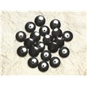 Fil 39cm 94pc env - Perles Pierre - Hematite Rondelles 12x3mm