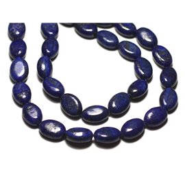 Gewinde ca. 39cm 31pc - Steinperlen - Lapislazuli Oval 12x8mm 