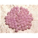 Fil 39cm 65pc env - Perles de Pierre - Jade Boules 6mm Rose mauve clair 