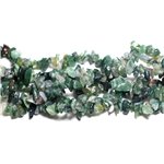 Fil 89cm 250pc env - Perles de Pierre - Agate Mousse Rocailles Chips 5-10mm 