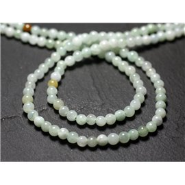 Rijg 39cm ongeveer 100st - Stenen kralen - Natuurlijke Birma Jade ballen 4 mm