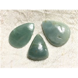 Lote 3 Cabujones de Piedra - Gotas de Aguamarina 19-22mm N4 - 4558550082763 