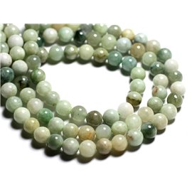 Rijg ongeveer 39cm 50st - stenen kralen - natuurlijke Birma Jade 8mm ballen 