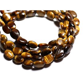 Thread 39cm 27pc approx - Stone Beads - Tiger Eye Oval 14x10mm 