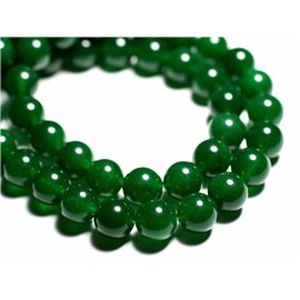 Rijg ongeveer 39cm 32st - Stenen kralen - Jade ballen 12 mm Empire Green 