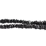 Fil 41cm 275pc env - Perles de Pierre précieuse - Diamant Brut Noir 2mm - 4558550090782 