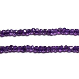 Thread 32cm approx 115pc - Stone Beads - Amethyst Faceted Rondelles 3x2mm - 4558550090669