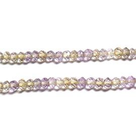 Filo 33 cm circa 155 pz - Perline di pietra - Rondelle sfaccettate ametrine 3x2 mm - 4558550090683