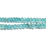 Fil 135pc env - Perles de Pierre - Apatite Rondelles Facettées 3x2mm - 4558550090690 